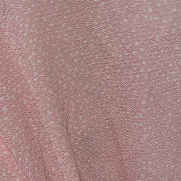 Women's Long Sleeve Pink Polka Dot Romper V-Neck Jumpsuit Tie & Ruffles XXL - Picture 4 of 7